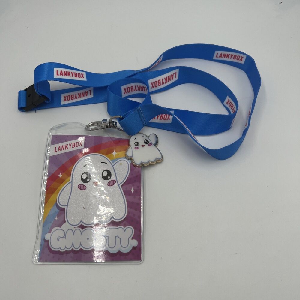 Lankybox Ghosty Lanyard ID Holder Boxy Sticker Collectible Set